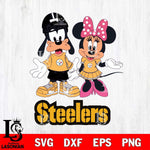 Pittsburgh Steelers Goofy and Minnie mouse Football SVG DXF EPS PNG FILE,NFL Cricut ,Football Digital Download,Instant Download, Silhouette