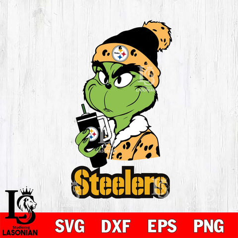 Pittsburgh Steelers Grinch Bougie Leopard Svg Eps Dxf Png File, Digital Download, Instant Download