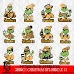 Pittsburgh Steelers Grinch Christmas NFL Bundle 12 Svg Eps Dxf Png File,Cricut svg files, Digital Download, Instant Download