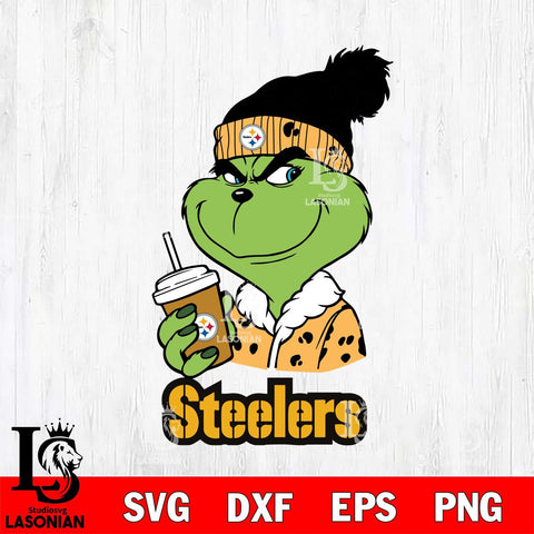 Pittsburgh Steelers Grinch Christmas hat Svg Eps Dxf Png File, Digital Download, Instant Download