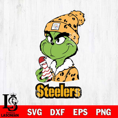 Pittsburgh Steelers Grinch Tree Cake Svg Eps Dxf Png File, Digital Download, Instant Download