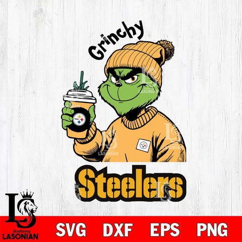 Pittsburgh Steelers Grinchy Bougie Christmas Svg Eps Dxf Png File,Cricut svg files, Digital Download, Instant Download
