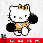 Pittsburgh Steelers Hello Kitty sport 4 Svg Eps Dxf Png File, Digital Download, Instant Download