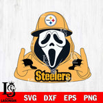 Pittsburgh Steelers Horror Character Ghostface Sport Svg Eps Dxf Png File, Digital Download, Instant Download