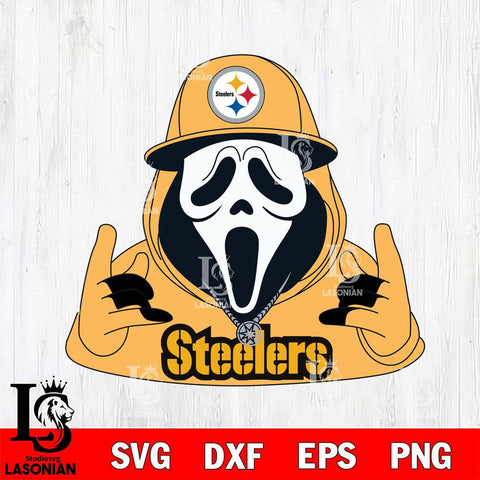 Pittsburgh Steelers Horror Character Ghostface Sport Svg Eps Dxf Png File, Digital Download, Instant Download