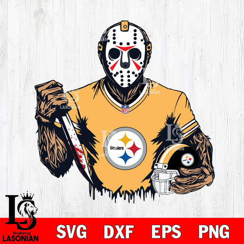 Pittsburgh Steelers Jason Voorhees Horror 5 Svg Eps Dxf Png File, NFL svg, Digital Download, Instant Download