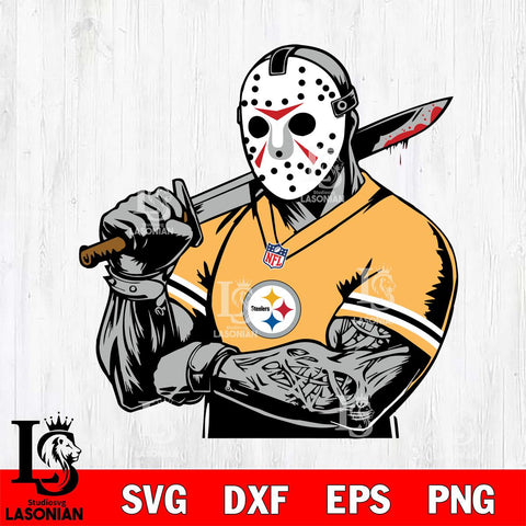 Pittsburgh Steelers Jason Voorhees Horror 6 Svg Eps Dxf Png File, NFL svg, Digital Download, Instant Download