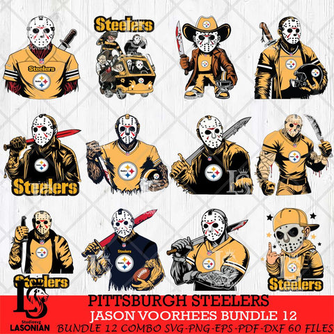 Pittsburgh Steelers Jason Voorhees Horror Bundle 12 SVG Svg Eps Dxf Png File,Bundle NFL svg, Digital Download, Instant Download
