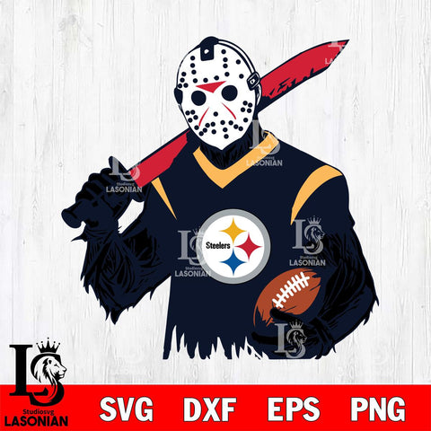 Pittsburgh Steelers Jason Voorhees Horror Halloween 2 Svg Eps Dxf Png File, Digital Download, Instant Download