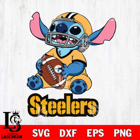 Pittsburgh Steelers Lilo and stitch Football SVG DXF EPS PNG FILE, Stitch File Cut,NFL Digital Download,Instant Download, Silhouette
