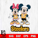 Pittsburgh Steelers Mickey And Minnie Football Svg Eps Dxf Png File, NFL svg , Digital Download , Instant Download, Cricut File