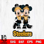 Pittsburgh Steelers Mickey And Minnie Mouse Football Svg Eps Dxf Png File, Bundle NFl svg , File Cut , Digital Download , Instant Download, Laser Cut Svg Files