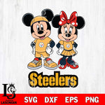 Pittsburgh Steelers Mickey And Minnie Rugby Svg Eps Dxf Png File, NFL svg , Digital Download , Instant Download, Cricut File