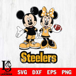 Pittsburgh Steelers Mickey Minnie Football Svg Eps Dxf Png File, NFL svg , Digital Download , Instant Download, Cricut File