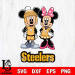 Pittsburgh Steelers Mickey Minnie Mouse Pink Svg Eps Dxf Png File, Bundle NFl svg , File Cut , Digital Download , Instant Download, Laser Cut Svg Files