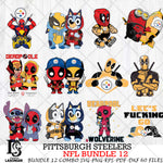 Pittsburgh Steelers NFL Bundle 12 Svg Eps Dxf Png File, Digital Download, Instant Download