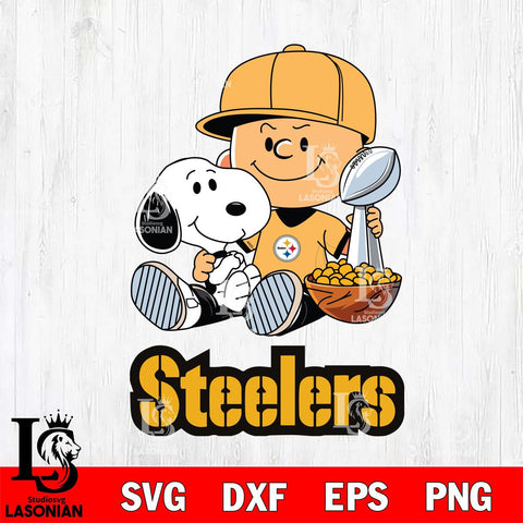 Pittsburgh Steelers Peanuts Snoopy Champion football SVG DXF EPS PNG FILE,Snoopy File Cut, Nfl Digital Download,Instant Download, Silhouette