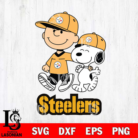Pittsburgh Steelers Peanuts Snoopy Friends SVG DXF EPS PNG FILE,Snoopy File Cut, Nfl Digital Download,Instant Download, Silhouette