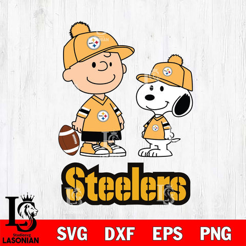 Pittsburgh Steelers Peanuts Snoopy Friends Football SVG DXF EPS PNG FILE,Snoopy File Cut, Nfl Digital Download,Instant Download, Silhouette