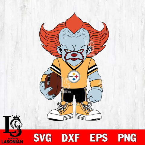 Pittsburgh Steelers Pennywise Horror Sport 11 Svg Eps Dxf Png File, NFL svg, Digital Download, Instant Download