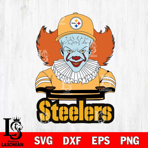 Pittsburgh Steelers Pennywise Horror Sport 2 Svg Eps Dxf Png File, NFL svg, Digital Download, Instant Download