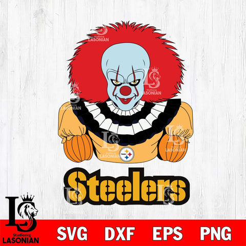 Pittsburgh Steelers Pennywise Horror Sport 3 Svg Eps Dxf Png File, NFL svg, Digital Download, Instant Download