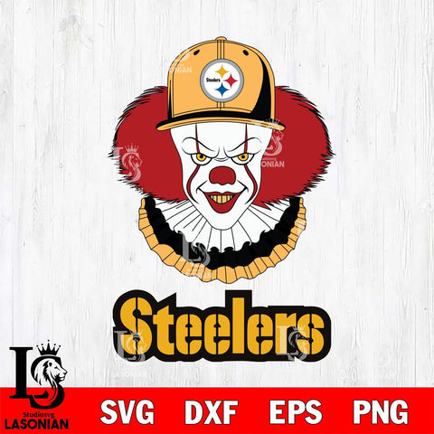 Pittsburgh Steelers Pennywise Horror Sport 4 Svg Eps Dxf Png File, NFL svg, Digital Download, Instant Download