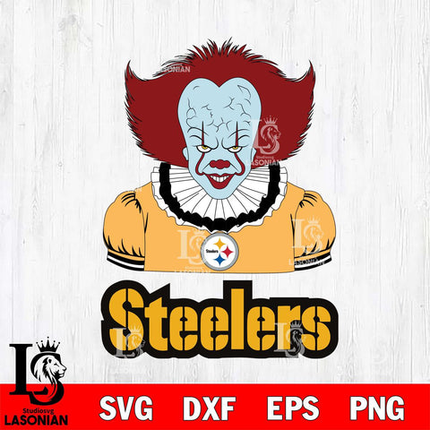 Pittsburgh Steelers Pennywise Horror Sport 5 Svg Eps Dxf Png File, NFL svg, Digital Download, Instant Download