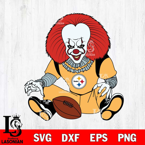 Pittsburgh Steelers Pennywise Horror Sport 6 Svg Eps Dxf Png File, NFL svg, Digital Download, Instant Download