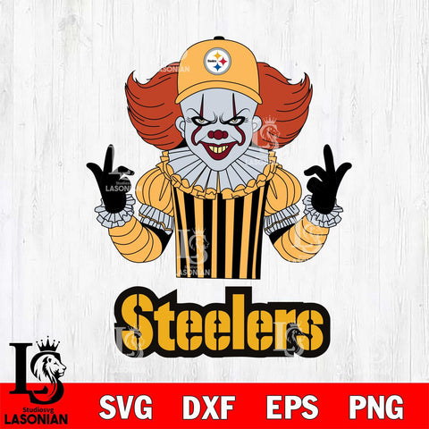 Pittsburgh Steelers Pennywise Horror Sport 8 Svg Eps Dxf Png File, NFL svg, Digital Download, Instant Download