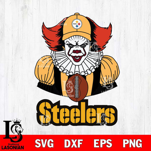 Pittsburgh Steelers Pennywise Horror Sport 9 Svg Eps Dxf Png File, NFL svg, Digital Download, Instant Download