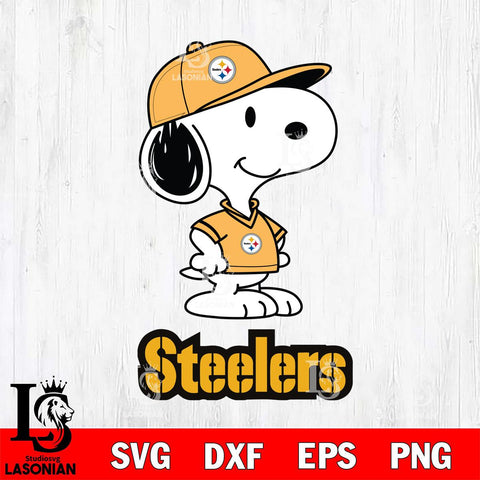 Pittsburgh Steelers Snoopy Football sport SVG DXF EPS PNG FILE,Snoopy File Cut, Nfl Digital Download,Instant Download, Silhouette