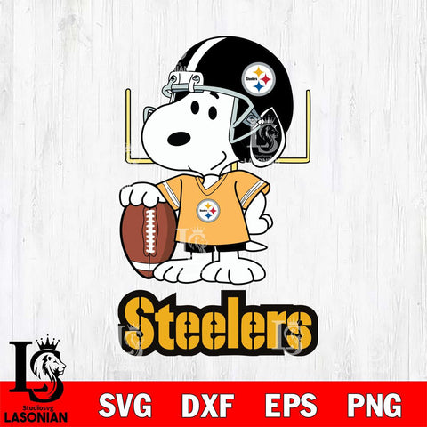 Pittsburgh Steelers Snoopy Player Football SVG DXF EPS PNG FILE,Snoopy File Cut, Nfl Digital Download,Instant Download, Silhouette