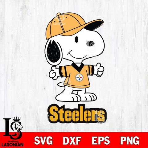 Pittsburgh Steelers Snoopy football SVG DXF EPS PNG FILE,Snoopy File Cut, Nfl Digital Download,Instant Download, Silhouette
