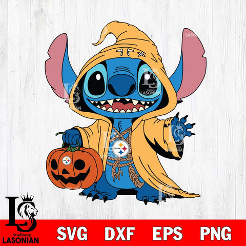 Pittsburgh Steelers Stitch Horror Svg Eps Dxf Png File, NFL svg, Digital Download, Instant Download