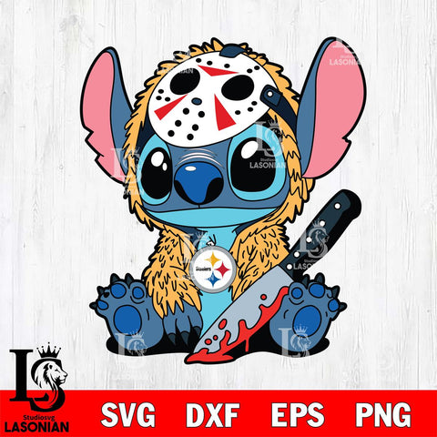 Pittsburgh Steelers Stitch Jason Voorhees Svg Eps Dxf Png File, NFL svg, Digital Download, Instant Download