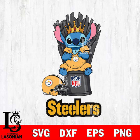 Pittsburgh Steelers Stitch King Football SVG DXF EPS PNG FILE, Stitch File Cut,NFL Digital Download,Instant Download, Silhouette
