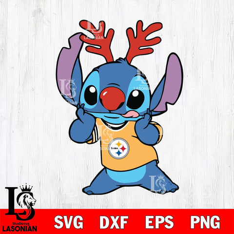 Pittsburgh Steelers Stitch Reindeer Svg Eps Dxf Png File, Digital Download, Instant Download