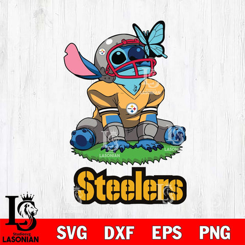 Pittsburgh Steelers Stitch Rugby Ball Sport SVG DXF EPS PNG FILE, Stitch File Cut,NFL Digital Download,Instant Download, Silhouette