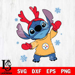Pittsburgh Steelers Stitch Santa Christmas Svg Eps Dxf Png File, Digital Download, Instant Download