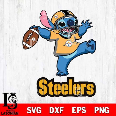 Pittsburgh Steelers Stitch dance rugby ball SVG DXF EPS PNG FILE, Stitch File Cut,NFL Digital Download,Instant Download, Silhouette