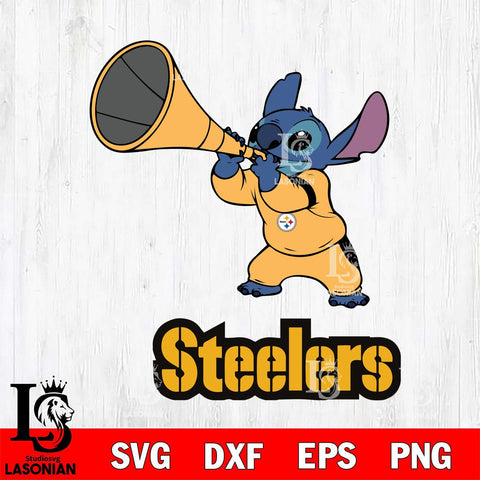 Pittsburgh Steelers Stitch vuvuzela SVG DXF EPS PNG FILE, NFL File Cut, Digital Download,Instant Download, Silhouette, Cricut