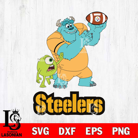 Pittsburgh Steelers Sully & Mike Football Cricut,Christmas SVG DXF EPS PNG FILE, Digital Download,Instant Download, Silhouette