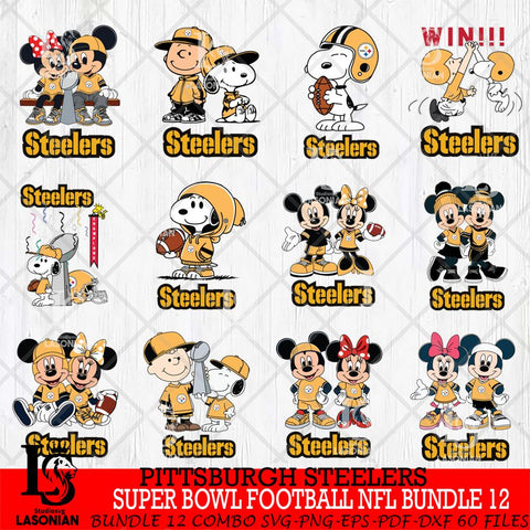 Pittsburgh Steelers Super Bowl NFL Bundle 12 Svg Eps Dxf Png File, NFL svg , Digital Download , Instant Download, Cricut File