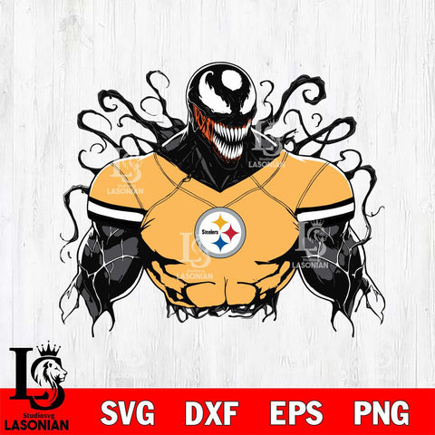 Pittsburgh Steelers Venom Marvel Svg Eps Dxf Png File, Digital Download, Instant Download