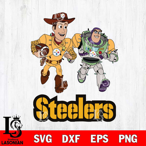 Pittsburgh Steelers Woody & Buzz Lightyear Football Cricut,Christmas SVG DXF EPS PNG FILE, Digital Download,Instant Download, Silhouette