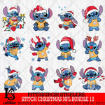 Pittsburgh Steelers  Stitch Christmas NFL Bundle 12 Svg Eps Dxf Png File, Digital Download, Instant Download
