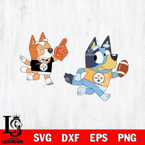 Pittsburgh Steelers bluey football 2 Svg Eps Dxf Png File, Digital Download, Instant Download