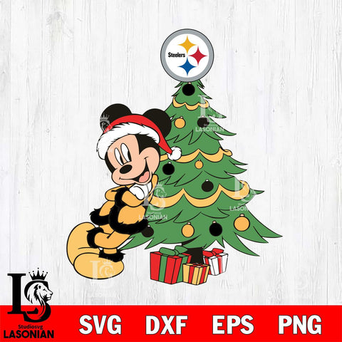 Pittsburgh Steelers mickey christmas 12 Svg Eps Dxf Png File, Digital Download, Instant Download