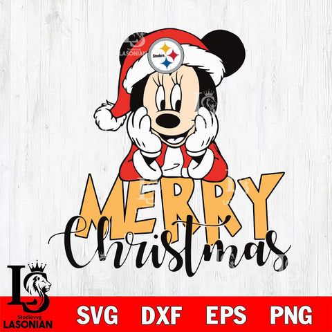 Pittsburgh Steelers mickey christmas 1 Svg Eps Dxf Png File, Digital Download, Instant Download